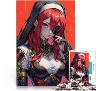 Puzzle da 1000 pezzi per adolescenti Suora dai capelli rossi con benda sull'occhio Rompicapo Collezione di artisti, Belle arti 75x50cm