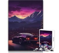 Puzzle da 1000 pezzi per adolescenti Super Car to The Mountain Rompicapo Giochi per famiglie Decorazione per la casa Giocattoli antistress Dimensioni 38x52cm