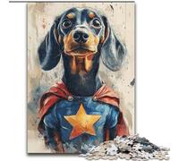 Puzzle da 1000 pezzi per adolescenti Superman Bassotto Giocattoli educativi per l'apprendimento Attività divertenti a casa, regalo di compleanno, regali di viaggio (dimensioni 26x38cm)
