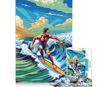 Puzzle da 1000 pezzi per adolescenti surf Wpap pop art colore gioco educativo corsa di velocità gioco di sfida unico 38x52cm