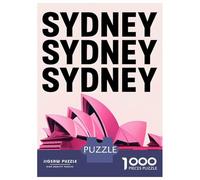 Puzzle Da 1000 Pezzi Per Adolescenti Sydney Opera House Pink Puzzle Per Adulti Gioco Pratico Ma Divertente E Umoristico Sfida Educativa 52x38cm/1000pcs