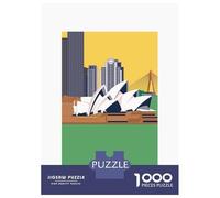 Puzzle Da 1000 Pezzi Per Adolescenti Sydney Opera House Vintage Puzzle Per Adulti Gioco Pratico Decorazione Murale Regali Per Amici E Familiari 52x38cm/1000pcs