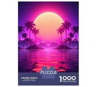 Puzzle Da 1000 Pezzi Per Adolescenti Synthwave Sunset Escape Puzzle Gioco Pratico Difficile Regali Per Amici E Familiari 52x38cm/1000pcs