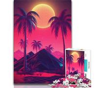 Puzzle da 1000 pezzi per adolescenti Synthwave Sunset Melodies Puzzle da 1000 pezzi giochi di attività per famiglie stimolanti giocattolo fai da te per regali di decorazione da parete per la casa