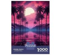 Puzzle Da 1000 Pezzi Per Adolescenti Synthwave Sunset Serenade Puzzle Per Adulti Antistress Giocattoli Decorazione Da Parete Regali Di Compleanno E Unici 70x50cm/1000pcs