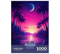 Puzzle Da 1000 Pezzi Per Adolescenti Synthwave Sunset Sway Puzzle Gioco Pratico Difficile Regali Per Amici E Familiari 38x26cm/1000pcs