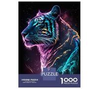 Puzzle Da 1000 Pezzi Per Adolescenti Synthwave Tiger Puzzle Per Adulti Giocattolo Decorazione Da Parete Taglio Di Precisione Regali Antistress 70x50cm/1000pcs