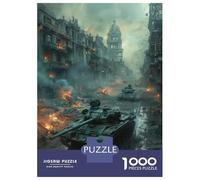 Puzzle Da 1000 Pezzi Per Adolescenti Tanks Urban Warfare Puzzle Per Adulti Gioco Pratico Regali Per Donne Interazione Genitore-figlio 38x26cm/1000pcs