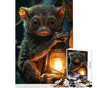 Puzzle da 1000 pezzi per adolescenti Tarsier con lanterna giocattoli antistress regali per donne e uomini giochi educativi attività divertenti da fare a casa (dimensioni 38x26cm)