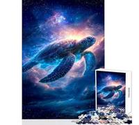 Puzzle da 1000 pezzi per adolescenti Tartaruga cosmica nella nebulosa Puzzle da 1000 pezzi Antistress Regalo di compleanno Migliora la memoria (38x26cm)