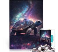 Puzzle da 1000 pezzi per adolescenti Tartaruga nello spazio Giochi educativi Decorazione della casa Regalo di compleanno, regali, arte murale 75x50cm
