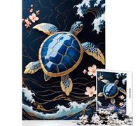 Puzzle da 1000 pezzi per adolescenti Tartaruga Oro Kintsugi Arte Fai da Te Giocattoli Ottimi Regali e Giocattoli Gioco Educativo Aiuta l'Esercizio del Cervello Dimensioni 50x75cm