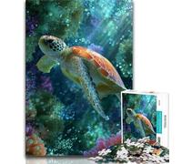 Puzzle da 1000 pezzi per adolescenti tartarughe marine puzzle per adolescenti giocattolo educativo divertenti giochi per famiglie arredamento unico per la casa 38x26cm