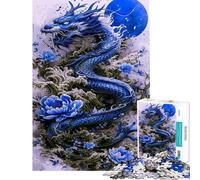 Puzzle da 1000 pezzi per adolescenti tatuaggio drago giapponese puzzle per adulti giochi rilassanti antistress ottimo regalo per gli appassionati di videogiochi (dimensioni 38x52cm)