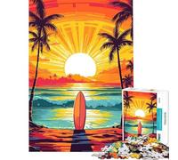 Puzzle da 1000 pezzi per adolescenti tavola da surf stile vintage retrò giocattolo educativo rilassante attività per famiglie regalo per donne e uomini (dimensioni 38x26cm)