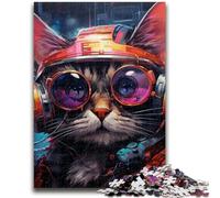 Puzzle da 1000 pezzi per adolescenti, Techno Cat Teenager Jigsaw, Relax Games è l'ideale come regalo per tutta la famiglia (26x38cm)