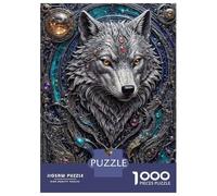 Puzzle Da 1000 Pezzi Per Adolescenti Techno Wolf Steampunk Puzzle Per Adulti Gioco Rompicapo Antistress Per Compleanno, Natale 52x38cm/1000pcs