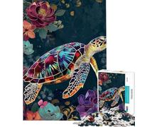 Puzzle da 1000 pezzi per adolescenti tecnica mista tartaruga marina puzzle per adulti giochi rilassanti migliora la memoria regalo per amici e familiari (dimensioni 38x52cm)