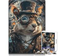 Puzzle da 1000 pezzi per adolescenti, tema: animali, steampunk, scoiattolo, sfida difficile, gioco per famiglie, adatto a partire dai 14 anni (dimensioni 38x26cm)