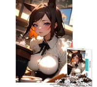 Puzzle da 1000 pezzi per adolescenti tema anime caffetteria giochi rilassanti giocattoli che creano dipendenza per coltivare la pazienza sfida impegnativa (dimensioni 50x75cm)