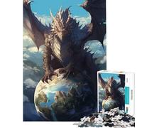 Puzzle da 1000 pezzi per adolescenti tema anime Dragon of the World gioco rilassante ed educativo ideale come regalo di compleanno o per migliorare la memoria (dimensioni 38x26cm)