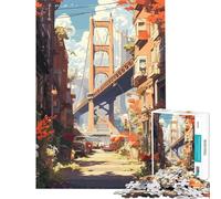 Puzzle da 1000 pezzi per adolescenti tema anime strada e ponte divertimento a casa regali per donne giochi rilassanti adatti a partire dai 14 anni 38x52cm