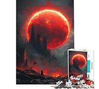 Puzzle da 1000 pezzi per adolescenti tema Apocalisse Luna Rossa gioco rilassante ed educativo ideale come regalo di compleanno o per migliorare la memoria (dimensioni 75x50cm)
