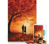 Puzzle da 1000 pezzi per adolescenti,tema autunnale romantico,taglio liscio,gioco di logica,gioco rilassante,regalo di compleanno per hobby (50x75cm)