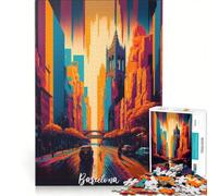 Puzzle da 1000 pezzi per adolescenti, tema Barcellona, ideale per giochi rilassanti e stimolanti per la mente, perfetto come regalo di compleanno o per occasioni speciali 50x75cm