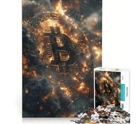 Puzzle da 1000 pezzi per adolescenti, tema Bitcoin, giochi rilassanti, corsa di velocità manuale, ideale per compleanni e Natale 38x52cm