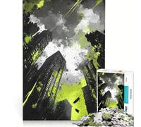 Puzzle da 1000 pezzi per adolescenti tema "Caos Urbano" gioco per famiglie regalo di compleanno regalo di viaggio 50x75cm