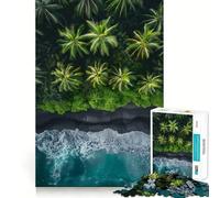 Puzzle da 1000 pezzi per adolescenti, tema costa tropicale, ritagli precisi, gioco cognitivo divertente, gioco per il tempo libero, decorazione natalizia per la casa (38x26cm)