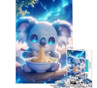 Puzzle da 1000 pezzi per adolescenti tema fiaba koala e ramen Aiuta ad allenare la mente Gioco impegnativo ma rilassante adatto a partire dai 14 anni (50x75cm)
