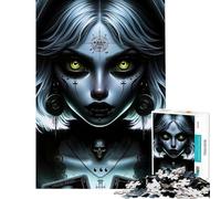 Puzzle da 1000 pezzi per adolescenti tema gotico oscuro ghoul e zombie divertente attività da fare a casa gioco di velocità manuale per ragazzi dai 14 anni in su (38x52cm)