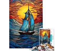 Puzzle da 1000 pezzi per adolescenti tema "Navigazione sul mare" astratto giocattolo per ragazzi decorazione da parete corsa di velocità manuale aiuta ad allenare il cervello (dimensioni 38x52cm)
