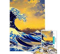 Puzzle da 1000 pezzi per adolescenti tema onda giapponese puzzle fai da te per ragazzi ideale per le vacanze a casa e per passare il tempo insieme interattivo tra genitori e figli (dimensioni 38x26cm)
