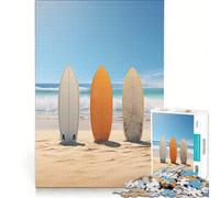 Puzzle da 1000 pezzi per adolescenti tema "Paradiso delle tavole da surf" decorazione da parete regalo di compleanno ideale per rafforzare il legame di coppia 50x75cm
