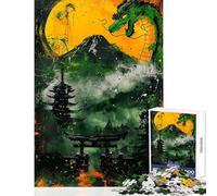 Puzzle da 1000 pezzi per adolescenti tema paradiso spirituale asiatico gioco rilassante sfida impegnativa giocattolo antistress con pezzi ad incastro di forma casuale (38x26cm)