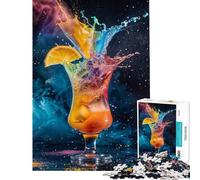 Puzzle da 1000 pezzi per adolescenti tema Pina Colada Artdeco Attività divertenti da fare a casa migliora la memoria giochi per famiglie Adatto a partire dai 14 anni (38x26cm)