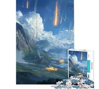 Puzzle da 1000 pezzi per adolescenti tema pioggia di meteoriti e apocalisse divertimento a casa attività antistress e decorazione per la casa adatto a ragazzi dai 14 anni in su (38x26cm)
