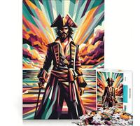 Puzzle da 1000 pezzi per adolescenti tema pirati pop art gioco rompicapo difficile e stimolante ideale come regalo per tutta la famiglia 38x52cm
