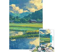 Puzzle da 1000 pezzi per adolescenti tema Primavera nel Giappone rurale sfida per l'intelligenza giocattolo avvincente gioco rilassante per tutta la famiglia opera d'arte regalo (dimensioni 38x52cm)