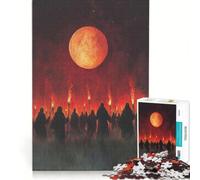 Puzzle da 1000 pezzi per adolescenti, tema Rituale della Luna di Sangue, giochi per famiglie, per migliorare la memoria, con poster e foglio di curiosità abbinati 38x52cm