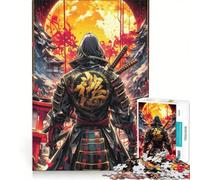 Puzzle da 1000 pezzi per adolescenti, tema samurai epico dorato, gioco rilassante, sfida impegnativa, compleanno 50x75cm