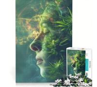 Puzzle da 1000 pezzi per adolescenti tema surreale cannabis meditazione contemplazione onirica gioco educativo decorazione da parete ideale come regalo 50x75cm