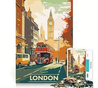 Puzzle da 1000 pezzi per adolescenti, tema viaggio, natura, vintage, bordi netti, gioco di concentrazione mentale, gioco lento, divertente, regalo di compleanno (38x52cm)
