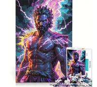 Puzzle da 1000 pezzi per adolescenti - Tempesta elettrica - Zeus, dio del tuono - Decorazione da parete, per divertimento in famiglia, per rafforzare l'amore tra le coppie 50x75cm