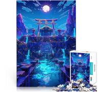 Puzzle da 1000 pezzi per adolescenti Tempio al chiaro di luna Giochi educativi Decorazione della casa perché è ideale come regalo per tutta la famiglia 52x38cm