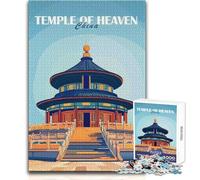 Puzzle da 1000 pezzi per adolescenti Tempio del Cielo, Cina Passatempo pacifico e appagante Giocattolo con taglio di precisione e incastro perfetto Dimensioni 38x26cm