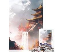 Puzzle da 1000 pezzi per adolescenti Tempio Zen in montagna Giocattolo educativo Ottimi regali e giocattoli Giochi rilassanti Aiutano l'esercizio del cervello Dimensioni 38x26cm